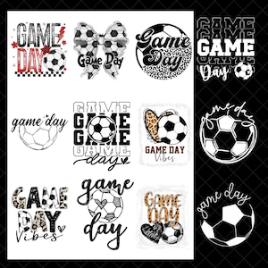 Paquete de imágenes PNG del día del partido de fútbol, diseño de camiseta de fútbol coqueta, mamá futbolista, sublimación de mamá futbolista, diseño de fútbol, día del partido