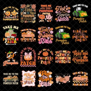 Take Me To The Pumpkin Patch png-bundel, herfstpompoen png, Pumpkin Spice png, gezellig seizoen png, girly herfstcoquette png, bloemen herfst