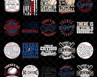 There’s No Crying in Baseball PNG Bundle, Baseball png, Game Day png, Baseball Mom png, Baseball Mom Gift png, Trendy Baseball png