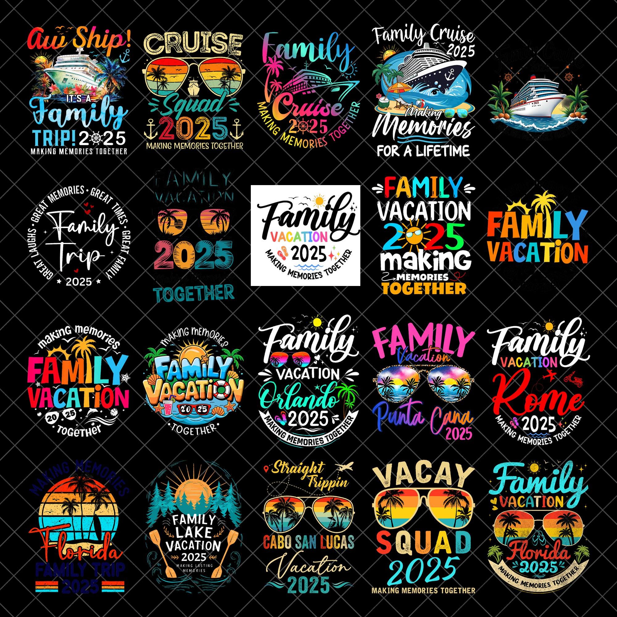 Family Vacation Trip 2025 Png Bundle, Family Trip Png, Family Beach Trip Png, Family Vacation Png, Vacation Png, Travel Png,Summer Vacations