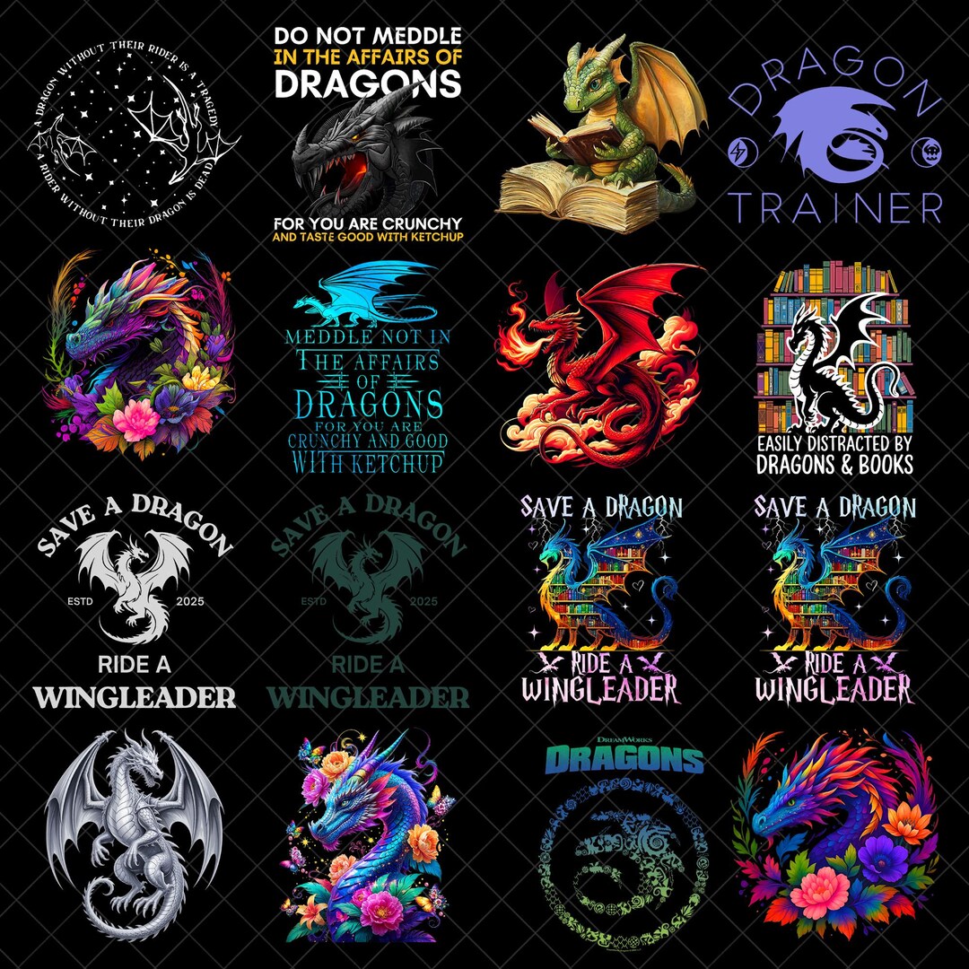 Dragon Rider PNG Bundle, Dragon Rider Png, Dragon Tamer Png, Mythical ...