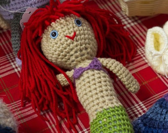 Custom Crochet Mermaid Doll, Little Girl Gift