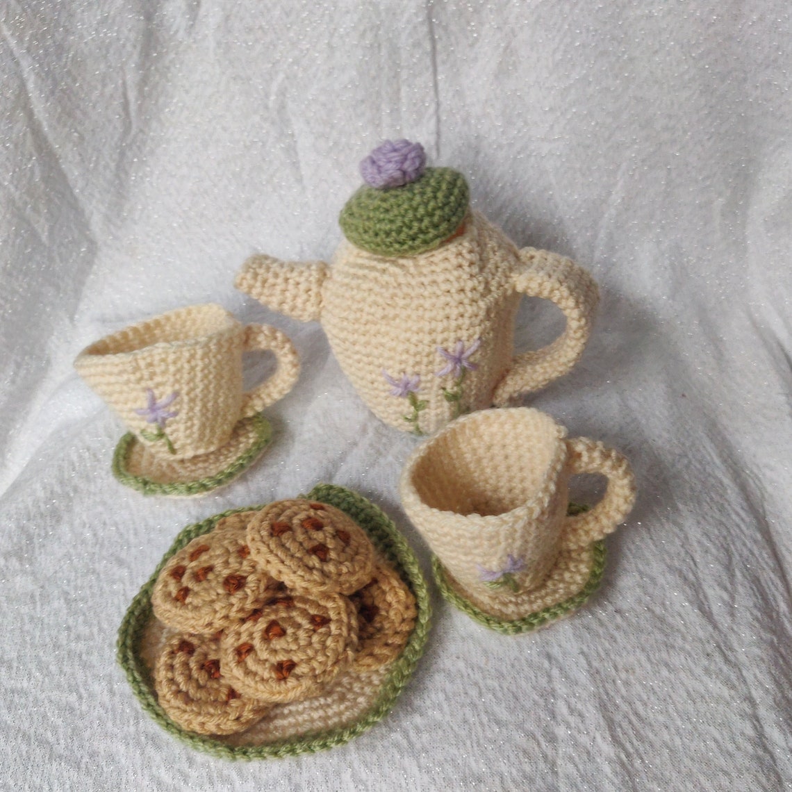 Crochet Tea Set for Two FREE SHIPPING Etsy