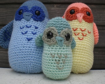 Owl family Mommy Daddy and Baby custom made free shipping