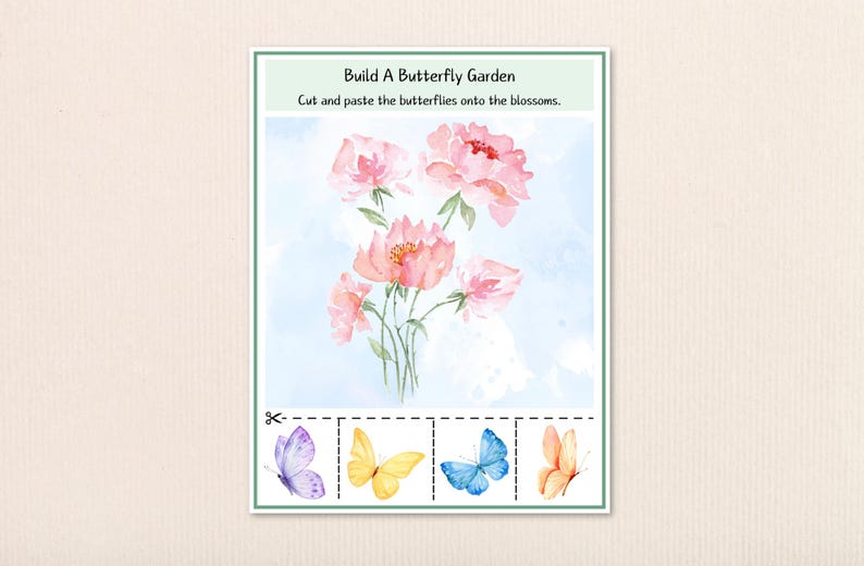 Preschool Butterfly Printable – Cut and Paste Spring Craft – Easy Art ...