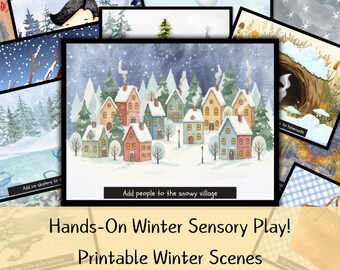 Winter Playdough Mats Printable | Sensory Play Activities | Fine Motor Winter Learning Pack