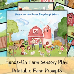 Farm Playdough Mats: Sensory Fine Motor Activity (Digital Download)