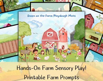 Farm Playdough Mats: Sensory Fine Motor Activity (Digital Download)