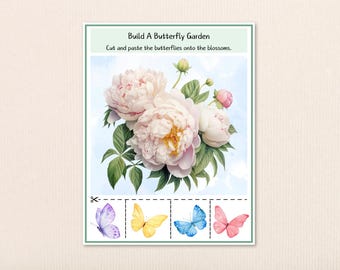 Easy Butterfly Craft for Kids – Fun Preschool Activity – Cut and Paste Printable