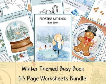 Winter Activity Worksheets Bundle | Printable Learning Pack for Kids