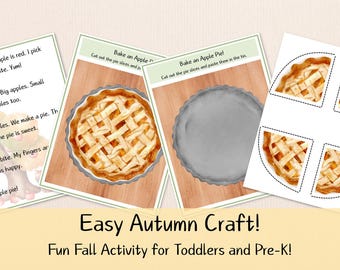 Toddler & Pre-K Autumn Cut and Paste – Apple Pie Craft with Short Story