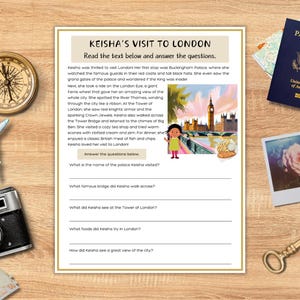 Reading Comprehension Worksheet – Elementary Geography Activity – United Kingdom Exploration for Kids – London Cultural Studies
