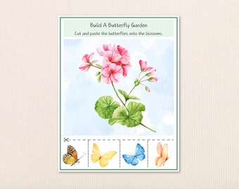 Butterfly Craft for Preschool – Cut and Paste Printable – Simple Spring Art Activity