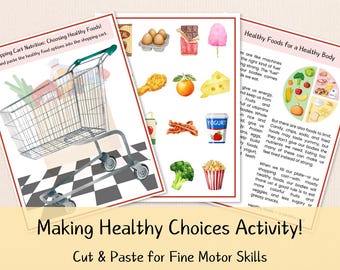 Healthy Eating Worksheet: Nutrition Activity for Kids (Printable Lesson)