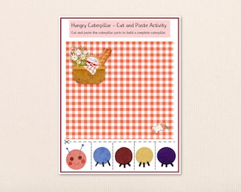 Hungry Caterpillar Craft: Cut & Paste Activity (PDF Pattern)