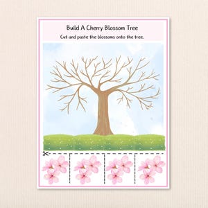 Cherry Blossom Tree Art: Watercolor Cut & Paste Craft (DIY)