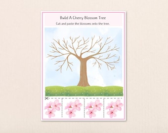 Cherry Blossom Tree Art: Watercolor Cut & Paste Craft (DIY)