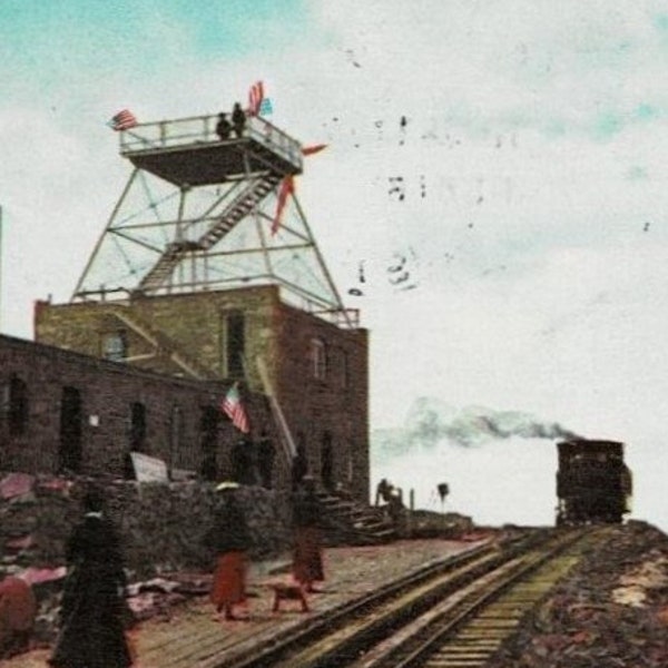 1907 Cog Railroad Pikes Peak California Vintage Postcard UDB GetLuckyVintage