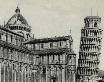 1909 Pisa Cathedral Bell Tower Italy Vintage Postcard GetLuckyVintage