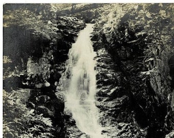 1907 Pearl Cascade White Mountains New Hampshire Vintage Postcard RPPC GetLuckyVintage