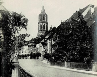 1909 High Bridge Rottweil Germany Vintage Postcard RPPC GetLuckyVintage