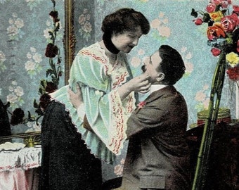 1907 Romantic Card Antique Vintage Postcard GetLuckyVintage