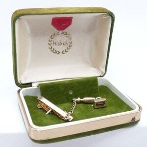 Chain of Command Shorty Tie Clip with Jeweled Tack y by Hickok, Made in USA, Get Lucky Vintage