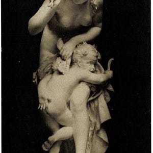 1902 Cupid&#39;s Punishment by Gustav Heinrich Eberlein Vintage Art Postcard RPPC  Real Photo Postcard Venus and Cupid Get Lucky Vintage