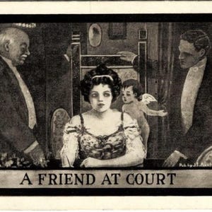 1909 Cupid A Friend At Court Vintage Postcard Get Lucky Vintage Valentine Vignette Courtship Card Ephemera Deltiology Memorabilia