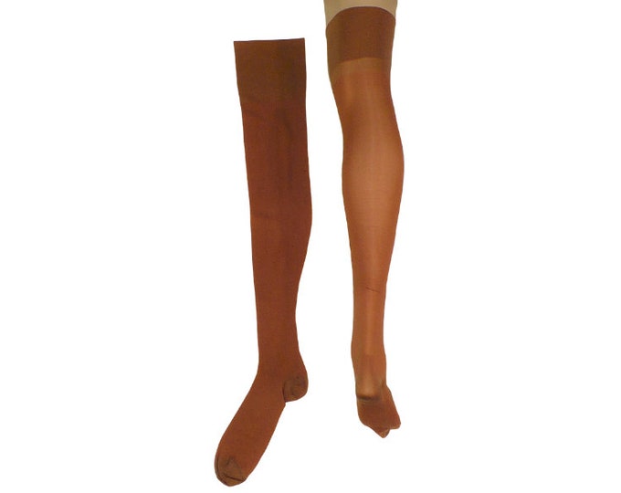 10x25 Sassy Seamless Stockings Vintage Thigh High Rayon Stockings RHT