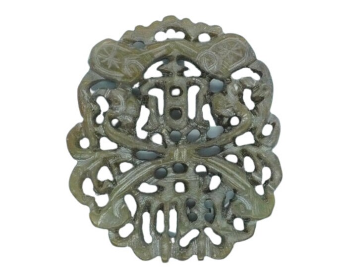 Carved Stone Chinese Amulet