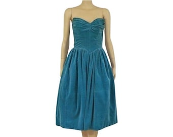 XS 1950s Vintage  Strapless Prom Dress XSmall