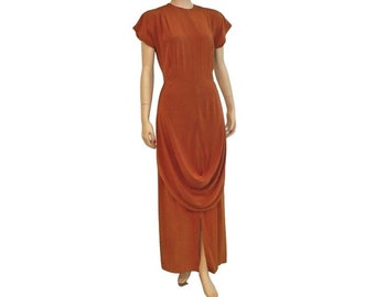 M/8 1930s 1940s Vintage Dress Gown Medium