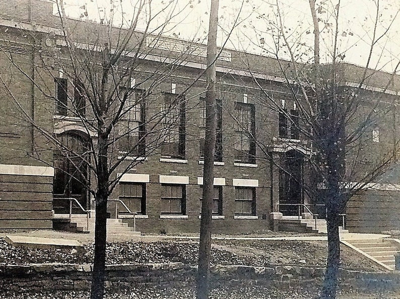 1908 Veedersburg Indiana High School Vintage Postcard Posted Etsy
