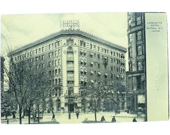 1907 Buffalo New York Lafayette Hotel Vintage Postcard Posted