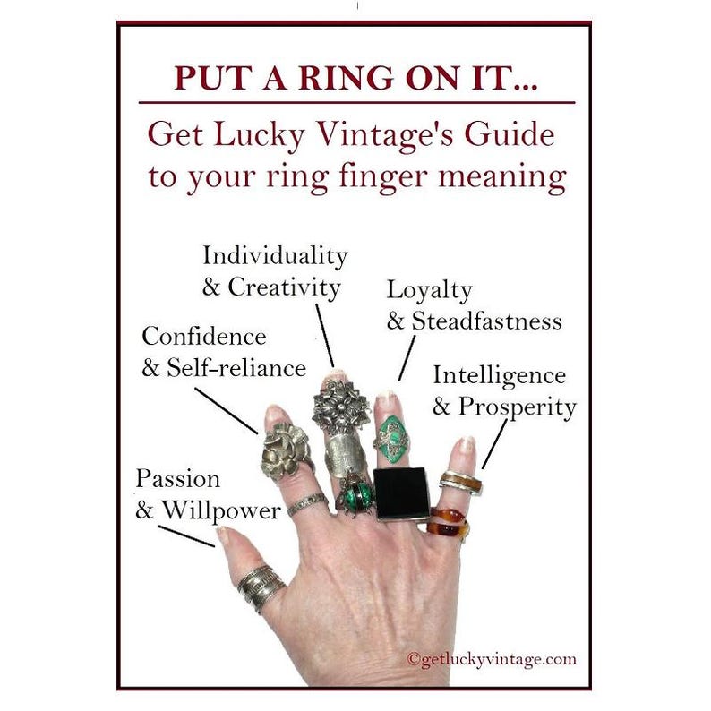 Viking Inspired Silver Band Ring Get Lucky Vintage Etsy