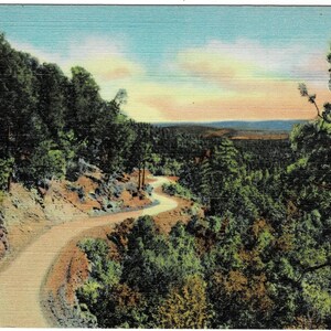 1932 Sandia Mountains Road Albuquerque New Mexico Vintage Postcard Get Lucky Vintage Southwest Ephemera Memorabilia Deltiology