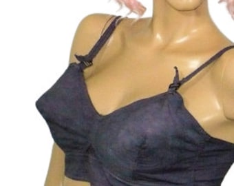 1940s Vintage 30C Purple Bra Poke Your Eye Out Brassiere GetLuckyVintage