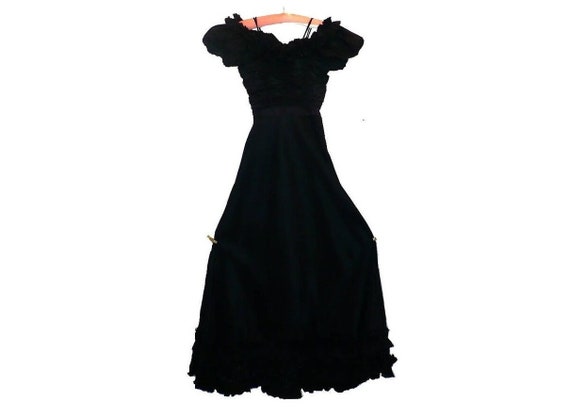 1930s Vintage Black Tango Dress Formal Dress Gown… - image 2