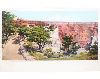 1907 Grand Canyon Arizona Fred Harvey Hotel El Tovar Vintage Postcard Unposted UDB