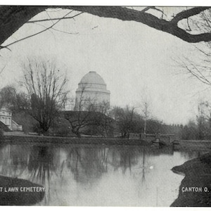 1908 Mirror Lake West Lawn Cemetery Canton Ohio Unposted Vintage Postcard Get Lucky Vintage Ephemera Deltiology Memorabilia