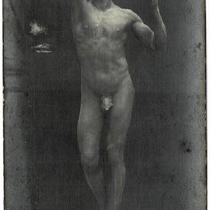 1906 Age of Bronze by Auguste Rodin Vintage Art Postcard RPPC Silver Bromide Photograph Real Photo Postcard Get Lucky Vintage