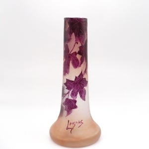 1910 Legras Rubis Series Bud Vase, Art Nouveau French Art Glass, Rare 15 cm. Model, Get Lucky Vintage