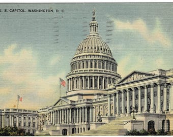 1945 Washington, D.C. Postcard, Capitol of United States