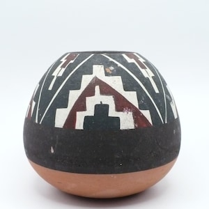 Mid-Century Diaguita Style Ceramic Seed Pot, Handcrafted South American Tribal Pottery Get Lucky Vintage