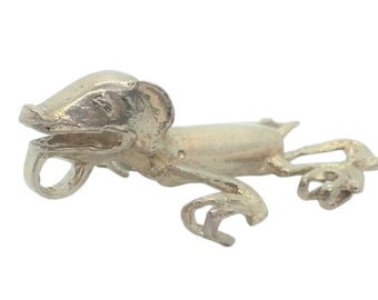 1982 Vintage Pre-Columbian Met Museum Silver Lizard Pendant GetLuckyVintage