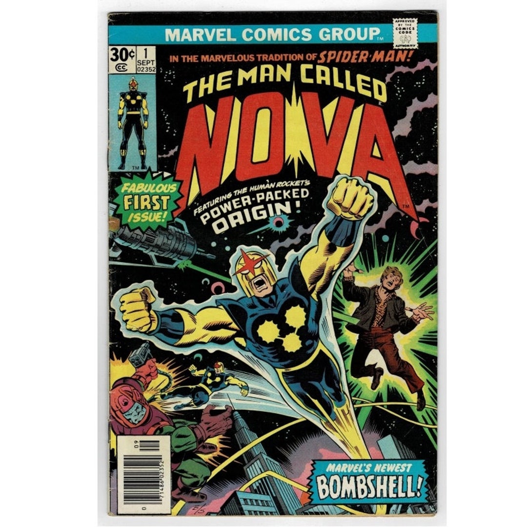 Maverl Rockson Nova First Issue 1 Vol 1 Marvel Comic 1976 - Etsy