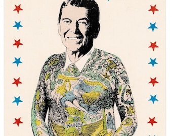 1983 President Ronald Reagan Vintag  Postcard, by Preziosi
