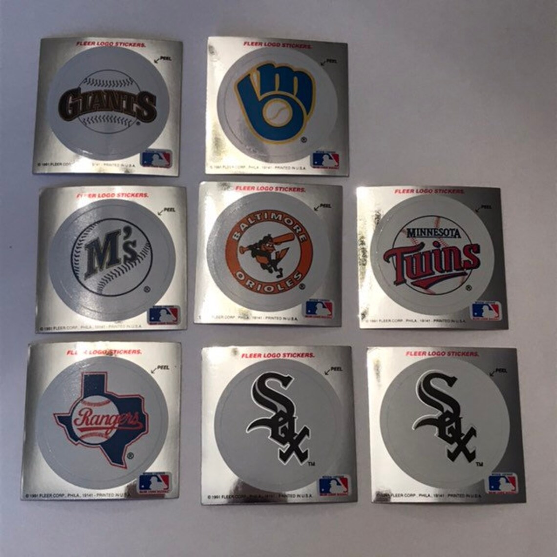 Lot 19889091 Baseball Hologram Stickers Fleer Upper Deck Etsy