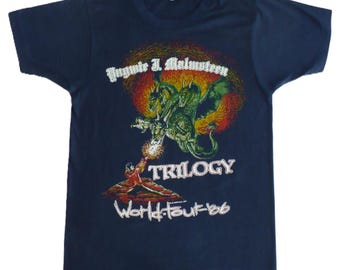 Vintage Yngwie Malmsteen Band Tee – 90s Fire & Ice Rock Shirt